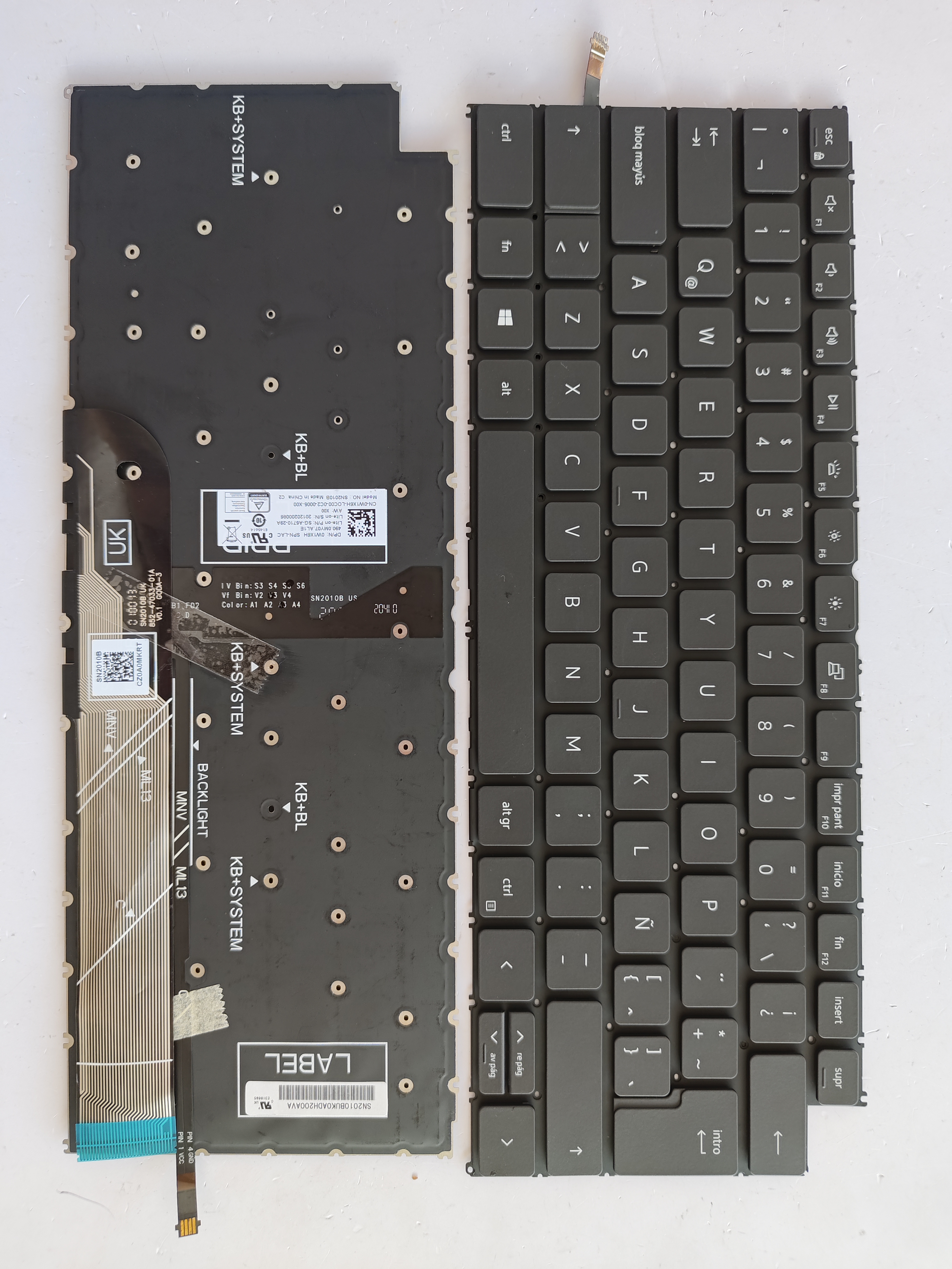Picture of New Replacement Laptop Keyboard For DELL 3411/3415/P144G/Latitude 3420 5410 5418 BLACK Backlit LA Layout